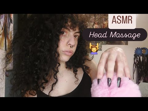 ASMR Giving you a Head Massage | Fluffy mic cover only | scratching, mic triggers, relaxation+