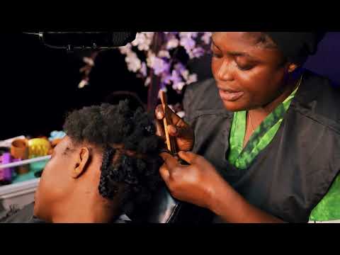 This braid loosening will make you sleep fast with soft whisper and gum chewing ASMR