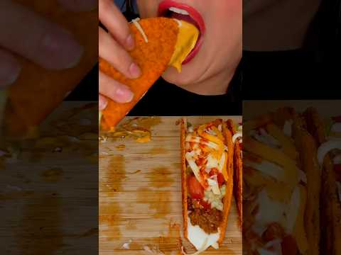 CRUNCHY CHEESY TACOS #asmr #taco #cheesy #food #mukbang