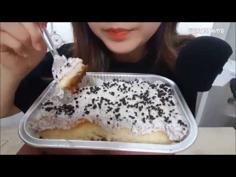 ASMR Cookie cream CAKE 인정어인정 쿠키앤크림 케이크 이팅사운드 노토킹 먹방 Eating Sounds No talking Mukbang