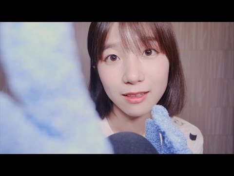 ‏Face touching with gloves | ASMR tactile triggers for relaxation