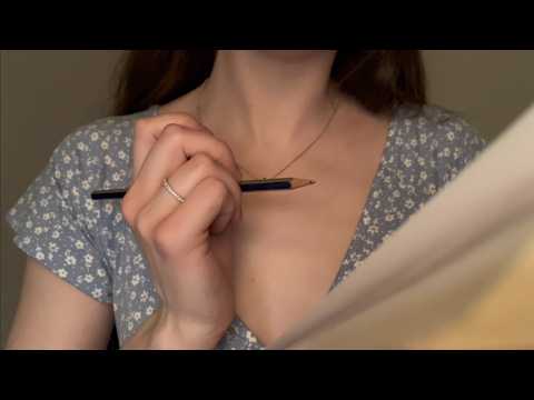 POV Personal Attention | Up Close Face Tracing & Drawing with Whispering & Pencil Scribble Sounds
