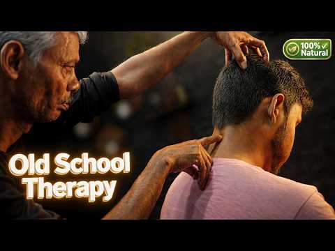 Old Barber Doing Deep Scalp Friction Massage for Instant Relaxation ASMR | Head Ear & Neck Massage