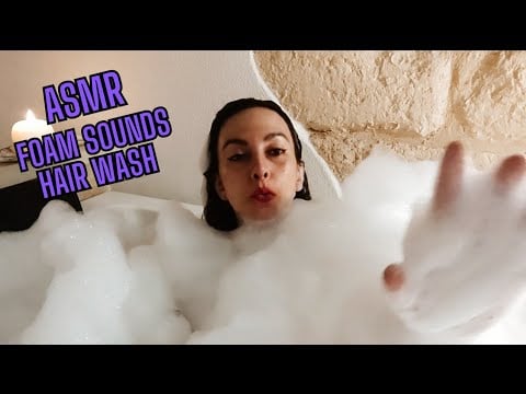 ASMR HAIR WASH - FOAM SOUNDS - JACUZZI SOUNDS - SHOWER SOUNDS