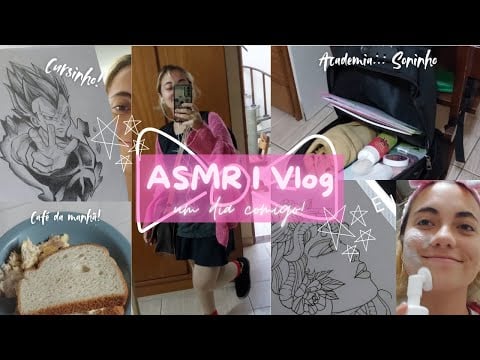 ASMR I Vlog: Um dia comigo! (Sussurros, cursinho...)