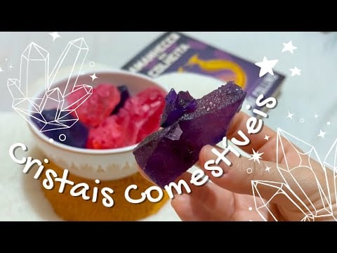 Cristais comestíveis | passo a passo | ASMR visual + receita fácil
