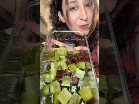 Let’s make some coffee ice cubes with ASMR sounds #ice #coffee  #icecubes #matcha #ronatonaasmr #fyp
