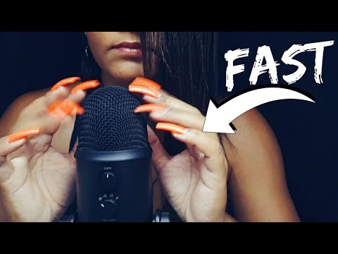 ASMR FAST tapping com unhas longas - SONS DE BOCA RÁPIDOS            fast mouth sounds