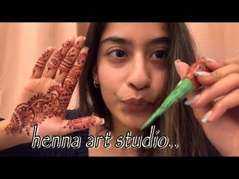 Day 16 ⭐️ ASMR Henna Art on you Roleplay | Fast