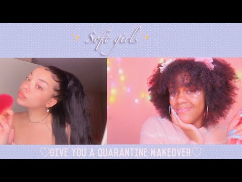 ASMR// ♡Soft Girls Give You A Quarantine Makeover! ♡