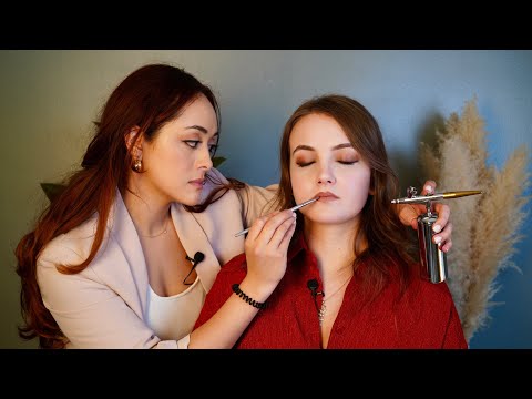 ASMR Skincare & Holiday Makeup Application- Real Person ASMR - Soft ...