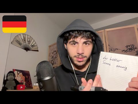 ASMR Teaching You German basics on weather (soft spoken)