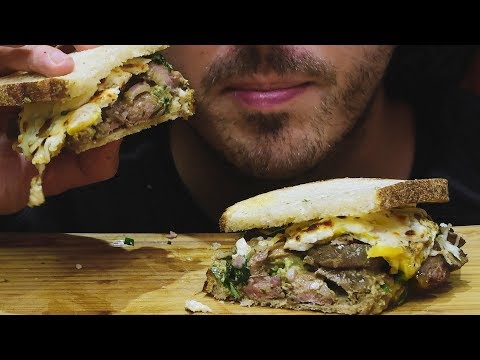 ASMR MESSY MEXI STYLE STEAK n EGG SANDWICH 먹방