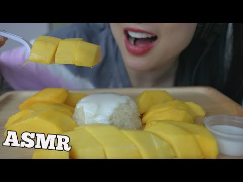 ASMR THAI DESSERT *MANGO AND STICKY RICE (SOFT EATING SOUNDS)  LIGHT WHISPER | SAS-ASMR