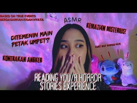ASMR - Reading you/r Horror Stories Part 2 🌚👻 Doing your Makeup ASMR ✨🌺 (Personal Attention)