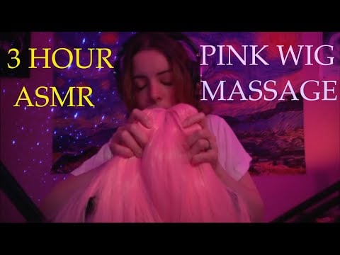 3 HOURS ASMR Pink Wig Hair Compilation | Best 2025 Hair Brushing, Head Massage & Tingles