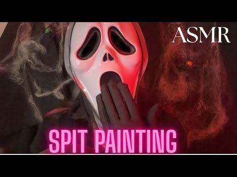 ASMR ☆ SPIT PAINTING CON GHOSTFACE 👻🎃🧡 