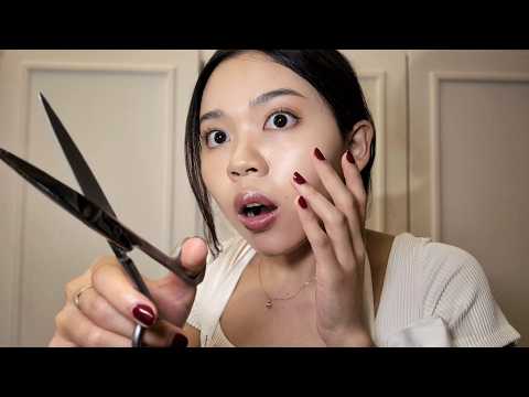 ASMR Thai First Day Haircut Trainee ✂️ เด็กฝึกงานมาตัดผมวันแรกให้คุณในฐานะลูกค้ารายแรก!
