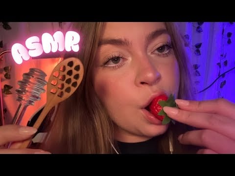 ASMR Honey Spoon Mouth Sounds & Visuals 🍯