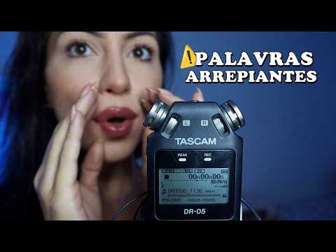 ASMR PALAVRAS QUE QUANDO SUSSURRADAS ARREPIAM (sons de boca, estalinho, no tascam, sono rápido)