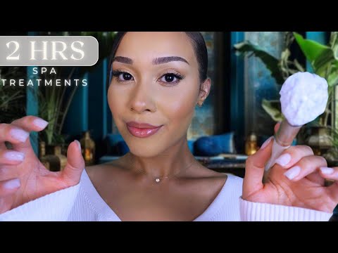 ASMR Heavenly Spa Roleplays 2+ HOURS Of Relaxing Facial & Scalp Treatments For Sleep & Relaxation