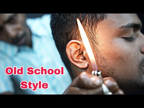 Old School Style Fire Massage Therapy With Satisfying ASMR Sound | Head Massage With Neck Crack ASMR