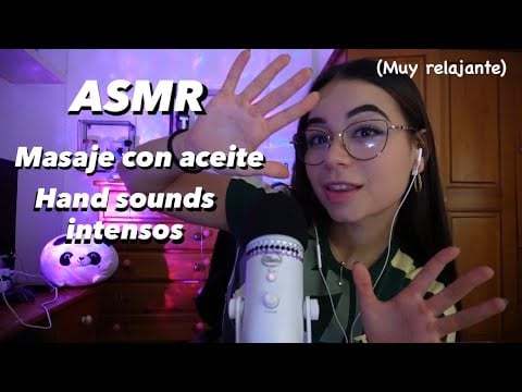 ASMR ROLEPLAY te doy un MASAJE con ACEITES💆🏽 HAND SOUNDS muy relajantes | ASMR en español | Pandasmr