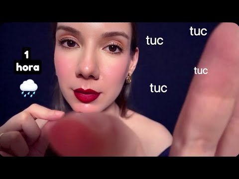 ASMR [1h] 🌧️ ACALME-SE E DURMA IMEDIATAMENTE 👄 MOUTH SOUNDS + CHUVA LEVE SEM TROVOADAS