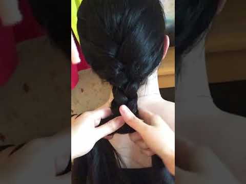 ASMR French braiding my friend's hair