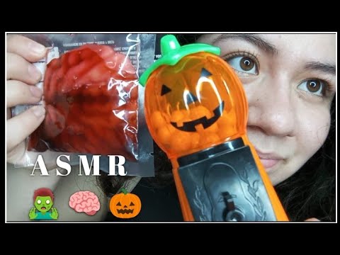 ASMR ~ PROBANDO DULCES DE HALLOWEEN 🎃🧠🧟‍♂️