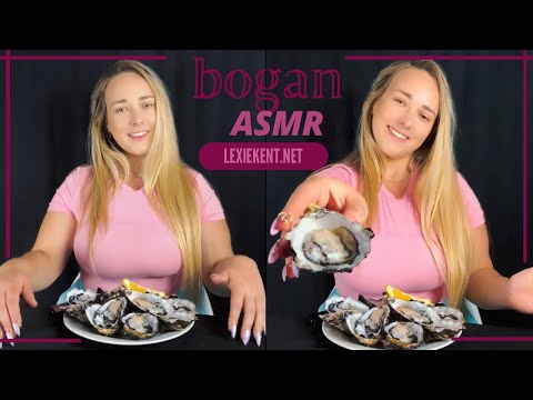 Aussie lowfi BOGAN ASMR raw oyster mukbank with whispers and tapping