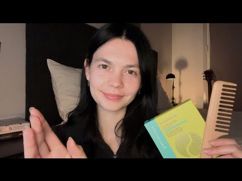 ASMR gentle personal attention to ease your mind ✨ (hair brushing, massage, eye mask)