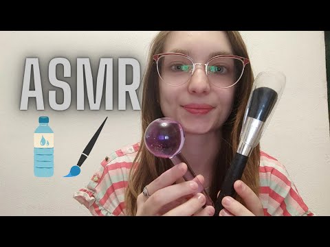 ASMR | Sons molhados + Toques com pincel