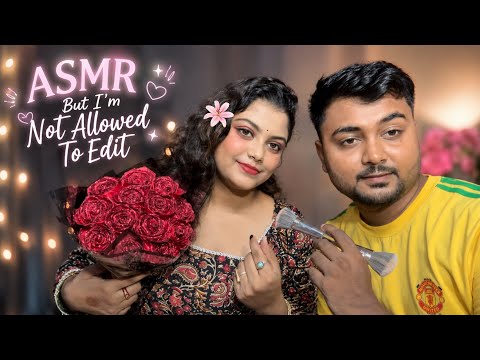 ASMR But I’m Not Allowed To Edit | My Husband Doing My Makeup 🫣