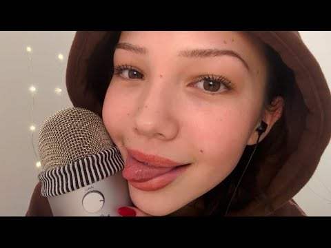 ASMR up-close mouth sounds (wet and dry)