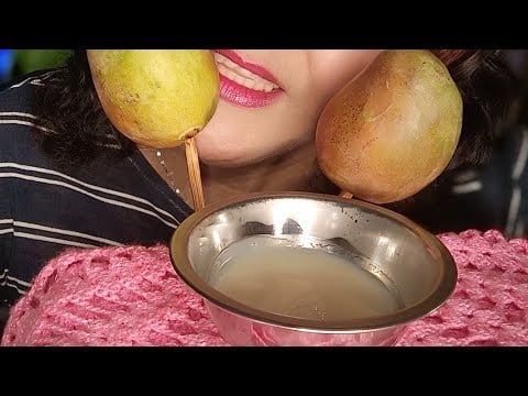 ASMR comiendo mango 🥭 con lechera 