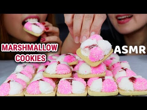 ASMR MARSHMALLOW COOKIES (SOFT EATING SOUNDS) | Kim&Liz ASMR