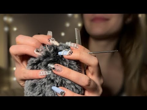 NO TALKING Scalp Check + Massage (Stick, Comb, Plucking,  Brushing) [ASMR] for Study, Focus, Sleep