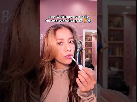 Getting you ready for the World Cup 💄🏆⚽️ #asmr #makeup #satisfying