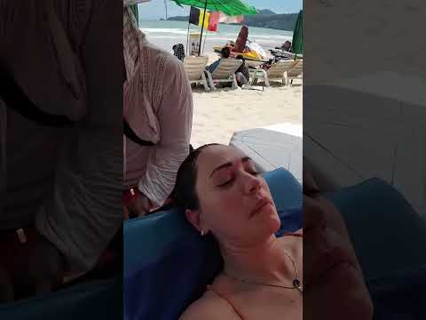 Masaje con aloe vera en Phuket, Tailandia #beach #massage #asmr #skincare #short