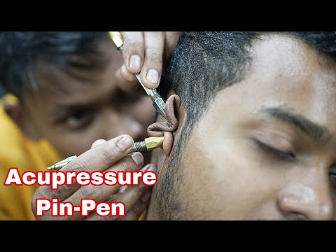 ASMR Pin Pen Head Massage | ASMR Pin Pen Ear Massage | Neck Cracking Head Massage ASMR