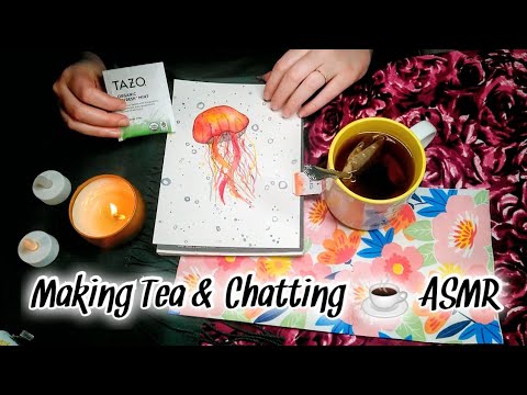 Making You Tea & Asking You Questions ☕ Soft Speaking 🗣️ Tracing & Tapping ASMR 🎨