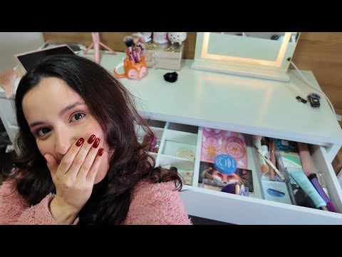 Troquei minha penteadeira 🥹✨ organizando tudo do zero | ASMR