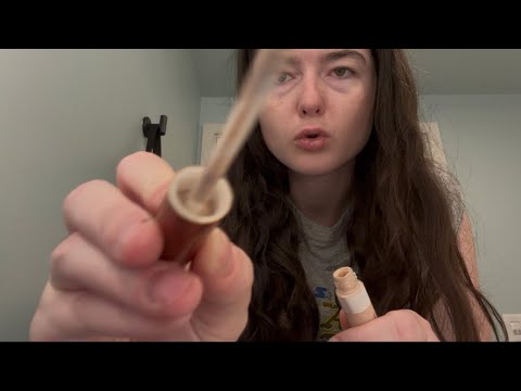 Quickly doing your makeup for dinner on vacation  🌊☀️💄ASMR role play