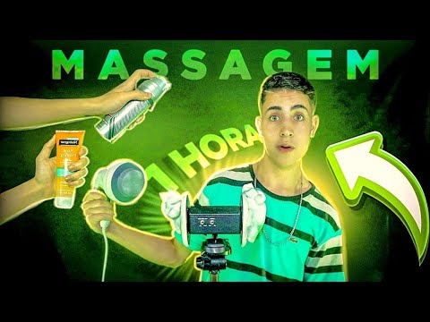 ASMR 1 HORA 3DIO – MASSAGEANDO SUAS ORELHAS *com óleo, creme de massagem e espuma*