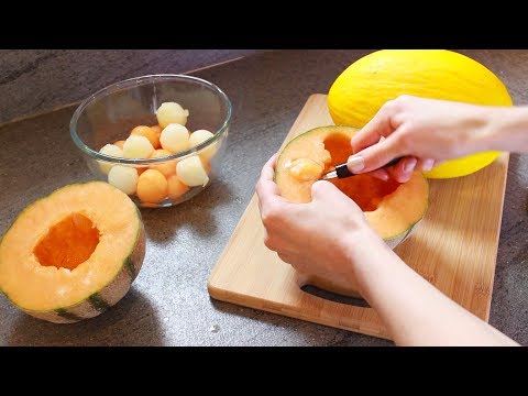 Melon ball scooping ASMR