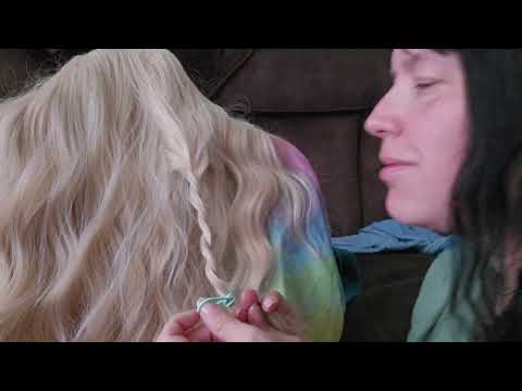 ASMR Obsessed Girl plays with your hair ...  Hairplay / Brushing / combing etc !