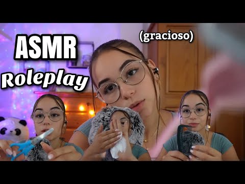 ASMR ROLEPLAY te PREPARO para una CITA!🙈(Asmr visual y gracioso) ASMR español para dormir | Pandasmr