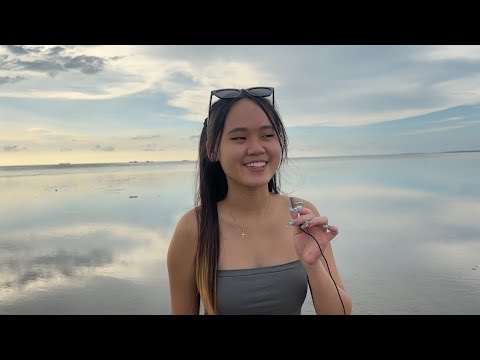 ASMR at the beach ( public asmr )