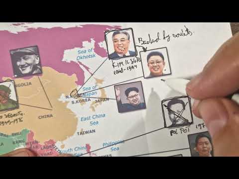 ASMR: All ASIA 🌏 most Infamous Dictators - Stats & Shocking Facts [ ASMR tracing & History ]